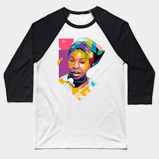 Nina Simone Popart Baseball T-Shirt
